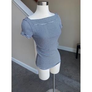 NWT--Free People Ahoy boat neck striped tee, size small